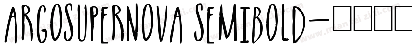 ArgoSupernova SemiBold字体转换